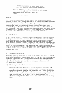 FUNCTIONAL  ANALYSIS  OF  URBAN  GREEN ... USING  SPOT  DATA  AND  GEOGRAPHICAL ... Masahiro  SETOJlMA,  Tomohiko  HORIUCHI  and ...