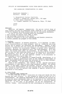 UTILITY  OF  PHOTOGRAMMETRY  USING  TIME-SERIES ... FOR  LANDSLIDE  INVESTIGATION  IN  JAPAN