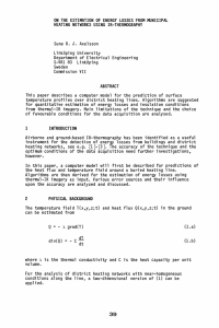 ON  THE  ESTIMATION  OF  ENERGY ... HEATING  NETWORKS  USING  IR-THERMOGRAPHY