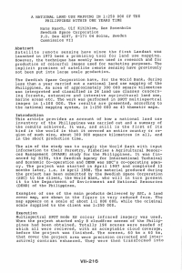 A  NATIONAL  LAND  USE  MAPPING ... PHILIPPINES  WITHIN  ONE  YEARS  TIME
