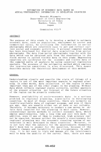 ESTIMATION  OF  ECONOMIC  DATA  BASED ... AERIAL-PHOTOGRAPHIC  INFORMATION  IN  DEVELOPING  COUNTRIES