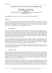 MAP PRODUCTION IN VENEZUELA USING AIRBORNE INSAR