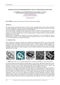 SEGMENTATION OF INTERFEROMETRIC SAR DATA FOR BUILDING DETECTION