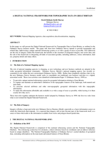 A DIGITAL NATIONAL FRAMEWORK FOR TOPOGRAPHIC DATA IN GREAT BRITAIN