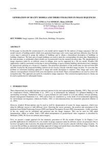 GENERATION OF 3D-CITY MODELS AND THEIR UTILISATION IN IMAGE SEQUENCES