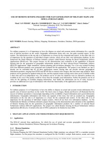 USE OF REMOTE SENSING IMAGERY FOR FAST GENERATION OF MILITARY... SIMULATOR DATABSES