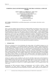 COMBINING LIDAR AND PHOTOGRAMMETRY FOR URBAN AND RURAL LANDSCAPE STUDIES