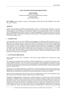 T.O.P. CONCEPTS FOR SENSOR ORIENTATION