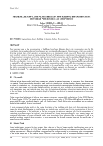 SEGMENTATION OF LASER ALTIMETER DATA FOR BUILDING RECONSTRUCTION: