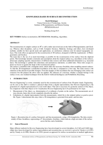 KNOWLEDGE-BASED 3D SURFACE RECONSTRUCTION