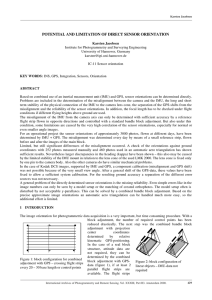 POTENTIAL AND LIMITATION OF DIRECT SENSOR ORIENTATION