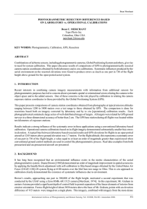 PHOTOGRAMMETRIC RESECTION DIFFERENCES BASED ON LABORATORY vs. OPERATIONAL CALIBRATIONS Dean C. MERCHANT