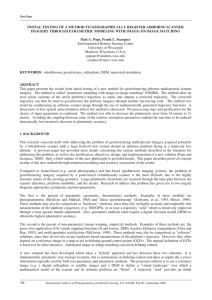 INITIAL TESTING OF A METHOD TO GEOGRAPHICALLY REGISTER AIRBORNE SCANNER