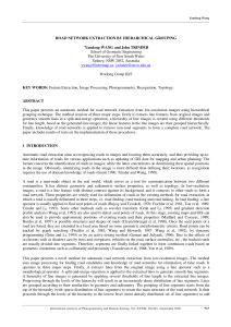 ROAD NETWORK EXTRACTION BY HIERARCHICAL GROUPING Yandong WANG and John TRINDER