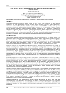 LEAST MEDIAN OF SQUARES MATCHING FOR AUTOMATED DETECTION OF SURFACE DEFORMATIONS