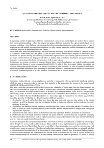 QUALIFIED INHERITANCE IN SPATIO-TEMPORAL DATABASES