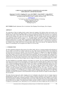 LARGE SCALE MARS MAPPING AND ROVER LOCALIZATION Rongxing LI , Fei MA