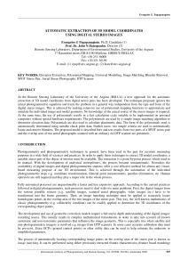 AUTOMATIC EXTRACTION OF 3D MODEL COORDINATES USING DIGITAL STEREO IMAGES