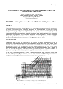INVESTIGATION OF ERROR DISTRIBUTION OF AERIAL TRIANGULATION APPLYING SURFACE DEFORMATION THEORY