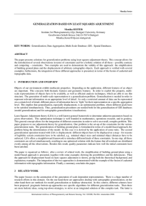 GENERALIZATION BASED ON LEAST SQUARES ADJUSTMENT