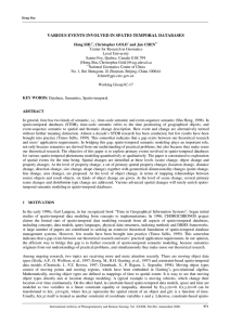 VARIOUS EVENTS INVOLVED IN SPATIO-TEMPORAL DATABASES