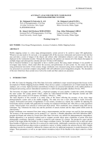 ACCURACY ANALYSIS FOR NEW CLOSE-RANGE PHOTOGRAMMETRIC SYSTEMS