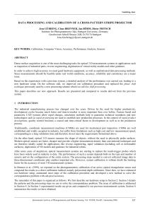 DATA PROCESSING AND CALIBRATION OF A CROSS-PATTERN STRIPE PROJECTOR