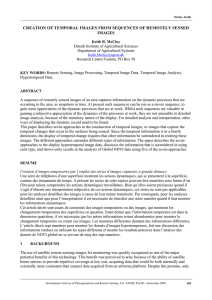 CREATION OF TEMPORAL IMAGES FROM SEQUENCES OF REMOTELY SENSED IMAGES