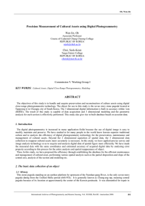 Precision Measurement of Cultural Assets using Digital Photogrammetry Won Jin, Oh