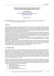 DIGITAL MULTISENSORAL VIDEO-THERMAL SYSTEM FOR CLOSE RANGE METROLOGY APPLICATIONS