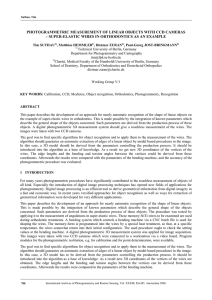 PHOTOGRAMMETRIC MEASUREMENT OF LINEAR OBJECTS WITH CCD CAMERAS