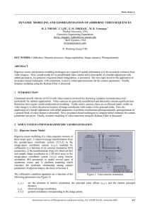 DYNAMIC MODELING AND GEOREGISTRATION OF AIRBORNE VIDEO SEQUENCES