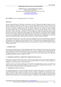 Department of Geoinformatics Enschede, the Netherlands PROCESSING SPATIAL DATA ON THE INTERNET