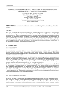 CURRICULUM OF GEOINFORMATICS – INTEGRATION OF REMOTE SENSING AND