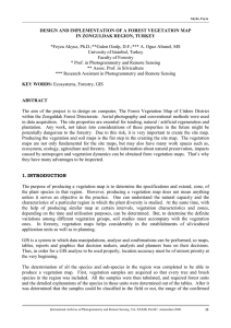 DESIGN AND IMPLEMENTATION OF A FOREST VEGETATION MAP