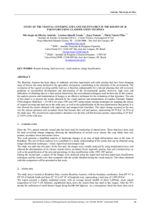 STUDY OF THE VEGETAL COVERING AND LAND USE DYNAMICS IN... PARANÁ/RO USING CLASSIFICATION TECHNICS