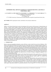 HYPERSPECTRAL MIVIS SCANNER DATA INTEGRATED INTO A GIS FOR AN (**), (***)