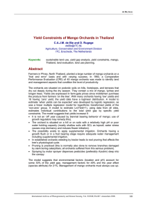 Yield Constraints of Mango Orchards in Thailand