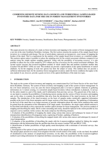 COMBINING REMOTE SENSING DATA SOURCES AND TERRESTRIAL SAMPLE-BASED