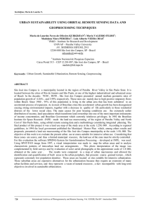 URBAN SUSTAINABILITY USING ORBITAL REMOTE SENSING DATA AND GEOPROCESSING TECHNIQUES