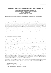 MONITORING AND ANALYSIS OF WATER POLLUTION USING TEMPORAL GIS