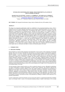 INTEGRATED GEOINFORMATION MODEL FOR ENVIRONMENTAL PLANNING IN Ronaldo Pereira de OLIVEIRA