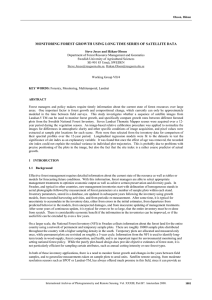 MONITORING FOREST GROWTH USING LONG TIME SERIES OF SATELLITE DATA