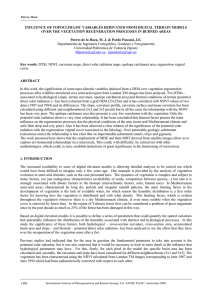 INFLUENCE OF TOPOCLIMATIC VARIABLES DERIVATED FROM DIGITAL TERRAIN MODELS