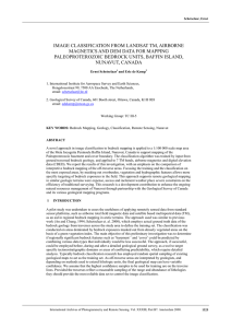 IMAGE CLASSIFICATION FROM LANDSAT TM, AIRBORNE PALEOPROTEROZOIC BEDROCK UNITS, BAFFIN ISLAND,