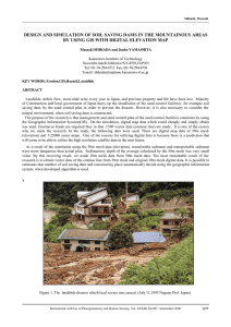 DESIGN AND SIMULATION OF SOIL SAVING DAMS IN THE MOUNTAINOUS... BY USING GIS WITH DIGITAL ELEVATION MAP