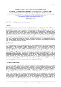 MODELLING SNOW MELT PROCESSES IN ALPINE AREAS