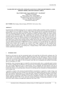 VALIDATION OF SATELLITE AND RAIN-GAUGE DATA FOR PARAMETERISING A SOIL