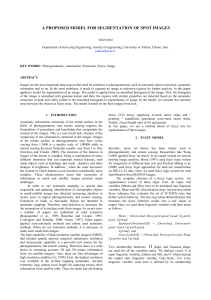 A PROPOSED MODEL FOR SEGMENTATION OF SPOT IMAGES