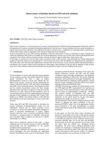 Direct sensor orientation based on GPS network solutions